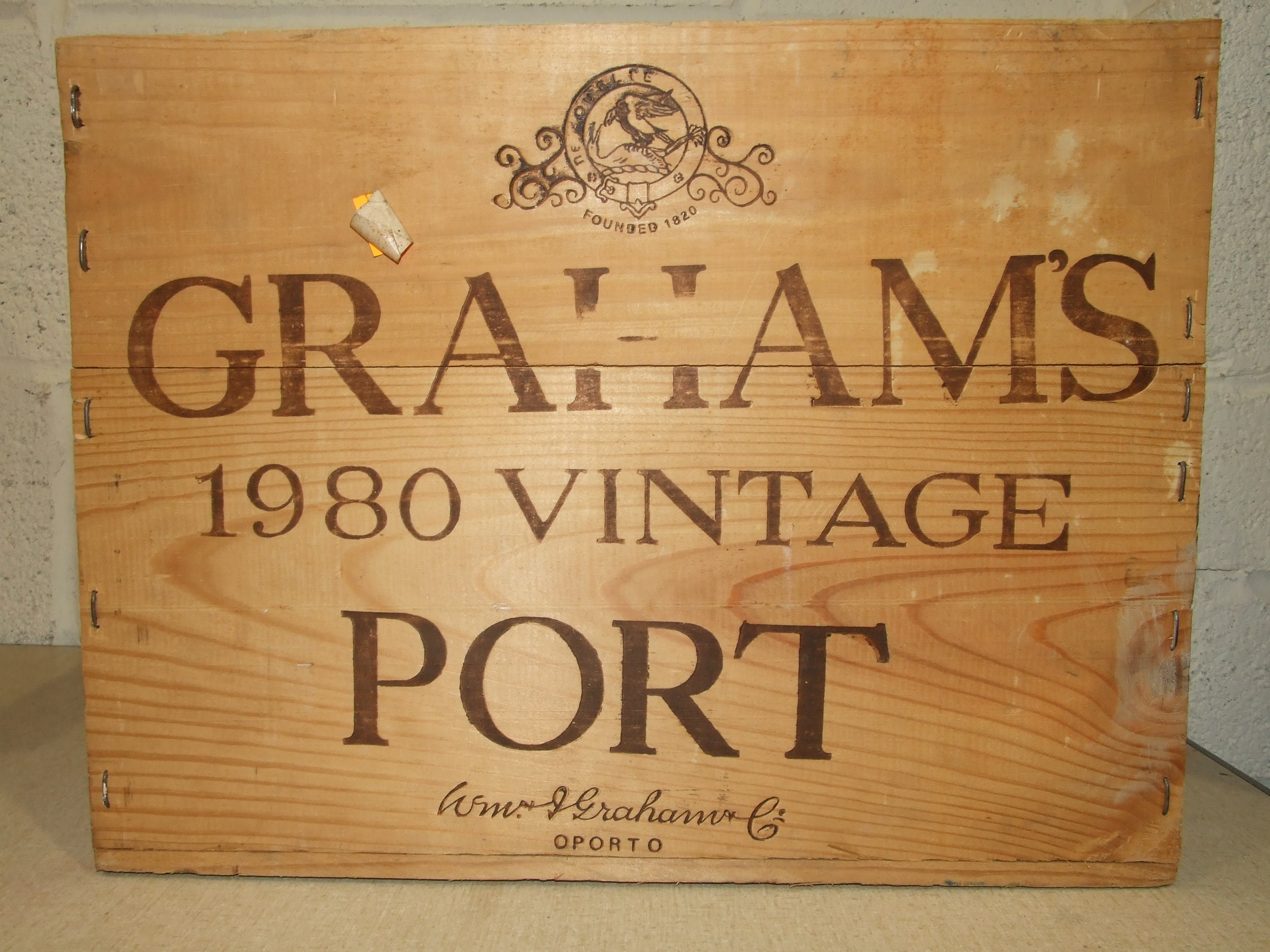 Graham's, 1980 75cl, six bottles in wooden case, (capsules and labels intact), (6).