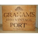Graham's, 1980 75cl, six bottles in wooden case, (capsules and labels intact), (6).