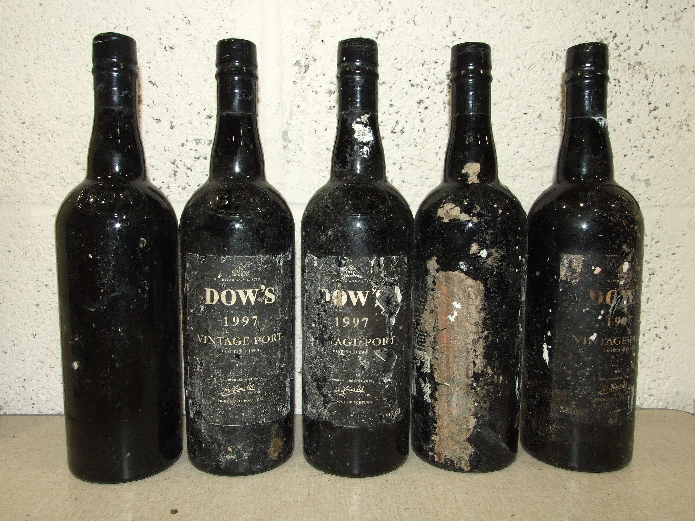 Dow's, 1997 75cl 20%, (capsules intact, labels poor, two missing), five bottles, (5).