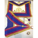 A Masonic Mark Degree provincial apron, collar and jewel and a silver-gilt Mark Degree grand jewel