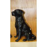A Beswick black gloss Labrador, sitting, model number 2314, 34.5cm high.