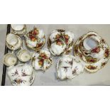 Thirty-one pieces of Royal Albert 'Old Country Roses' tea and coffee ware, six each Royal Albert '