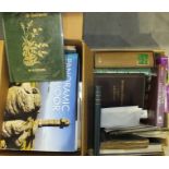 A collection of books, Dartmoor and related subjects and a small collection of stamps and first