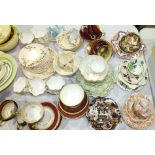 A collection of early-20th century porcelain tea sets, Shelley, Aynsley, etc, (some damages).
