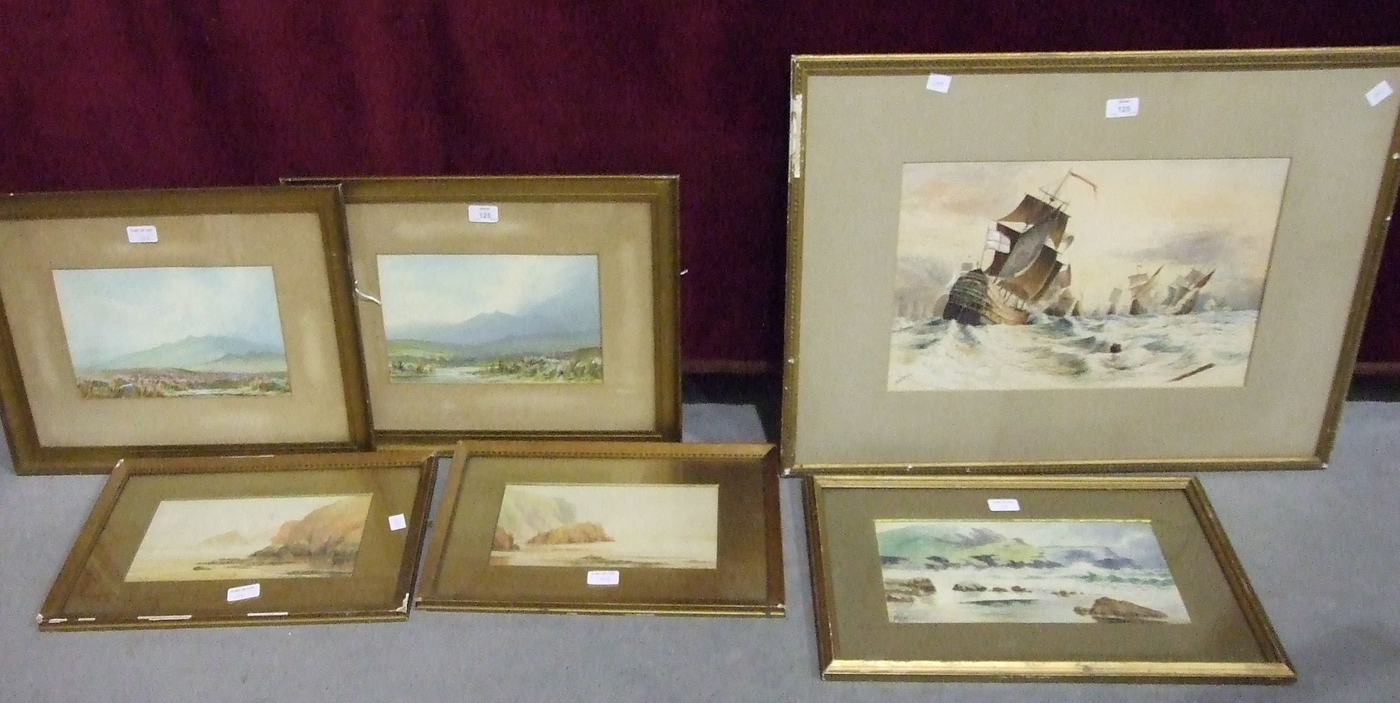 M Dowson, 'Moorland Scene', signed watercolour, 19 x 29cm and a companion, a pair, C M Rowe, a - Image 2 of 4