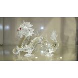 A Swarovski crystal glass figure, Dragon from 1997 "Fabulous Creatures", in original box and outer