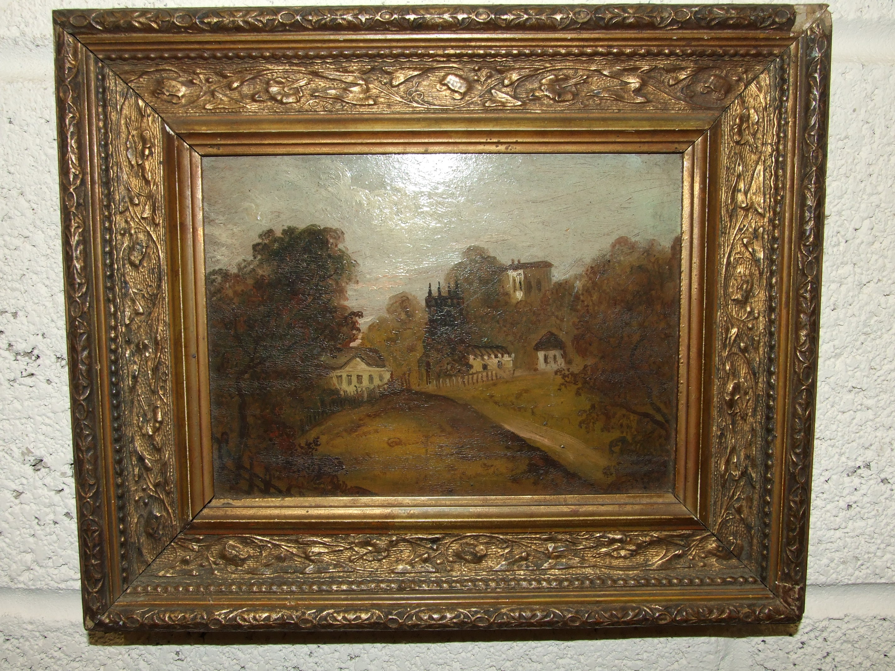 Barker?, 'Claverton Church' and 'Old Widcombe Church near Bath', a pair of naïve landscape portraits - Image 3 of 6