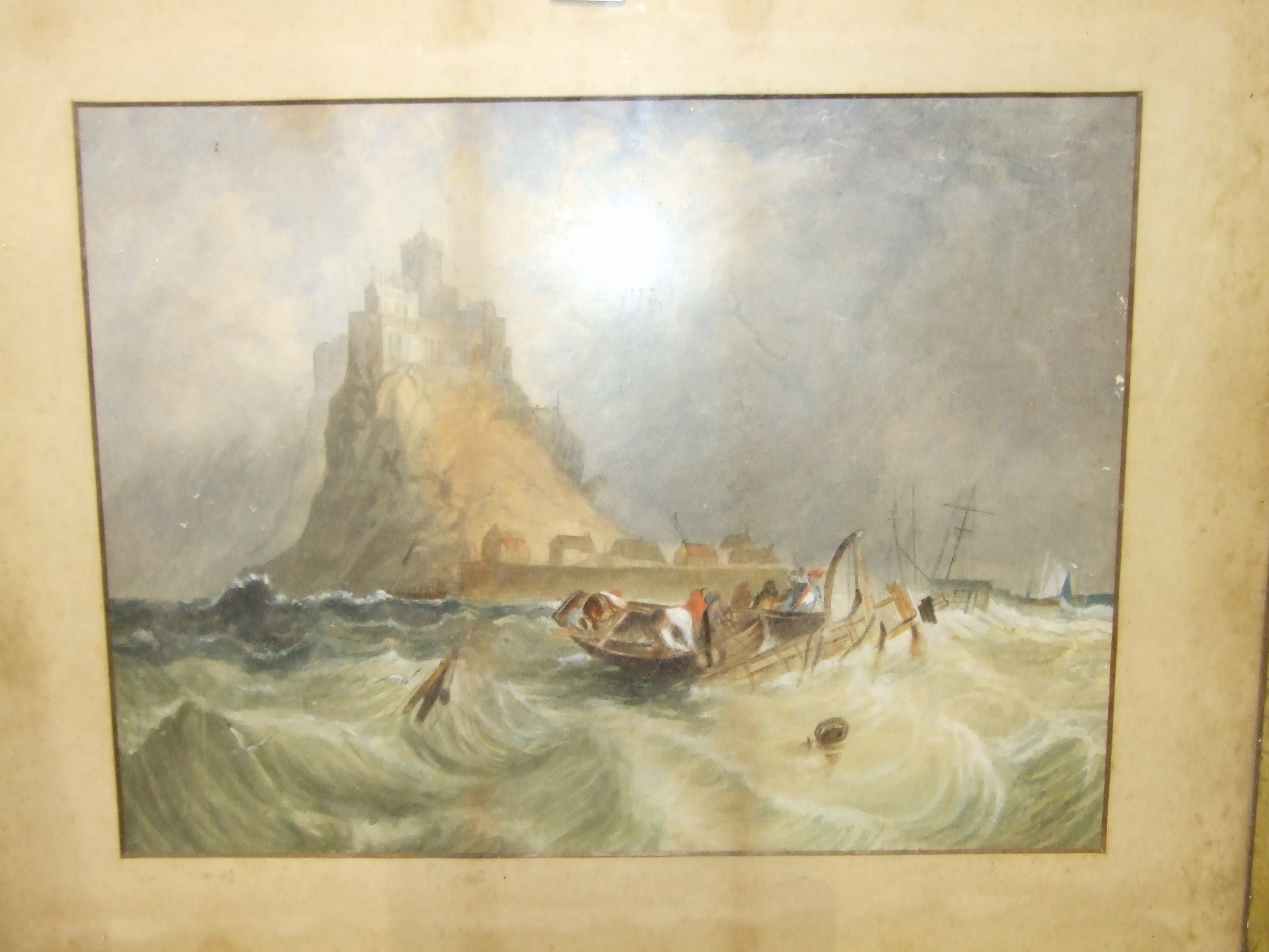 G Bodycomb, 'A warship under fire, with fleet in background', signed oil on canvas and dated '76, 49 - Image 4 of 5