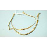 A 9ct gold bracelet and another, (clasp a/f), 4.5g.