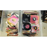 A quantity of ex-jukebox 45RPM single records.