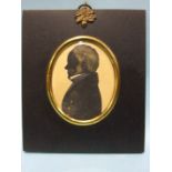 Bradshaw, Captain Henry Edwards, an early 19th century oval cut silhouette embellished with bronze