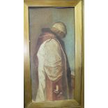 •"Watts R A" RELIGIOUS FIGURE WEARING ROBES AND DECORATIVE FINGER RINGS Watercolour, bears