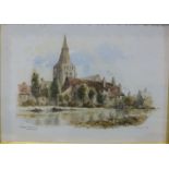 Francis P Barraud (1824-1901) NOTRE DAME, POITIERS Signed and titled watercolour, 11 x 16cm and a