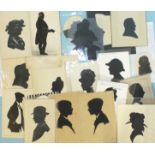 Forty-two cut silhouettes on card by: Leon, Huardel Bly, Handrup, Harry & Angele Nolden, Arthur