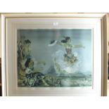 •After Sir William Russell-Flint "Danza Montana". A framed print, signed in pencil within margin,