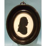 John Miers, William Whateley, a late-18th century oval silhouette portrait painted on plaster,