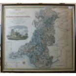 C J J Greenwood & Co, "Map of the South East circuit of the Principality of Wales, Comprising the