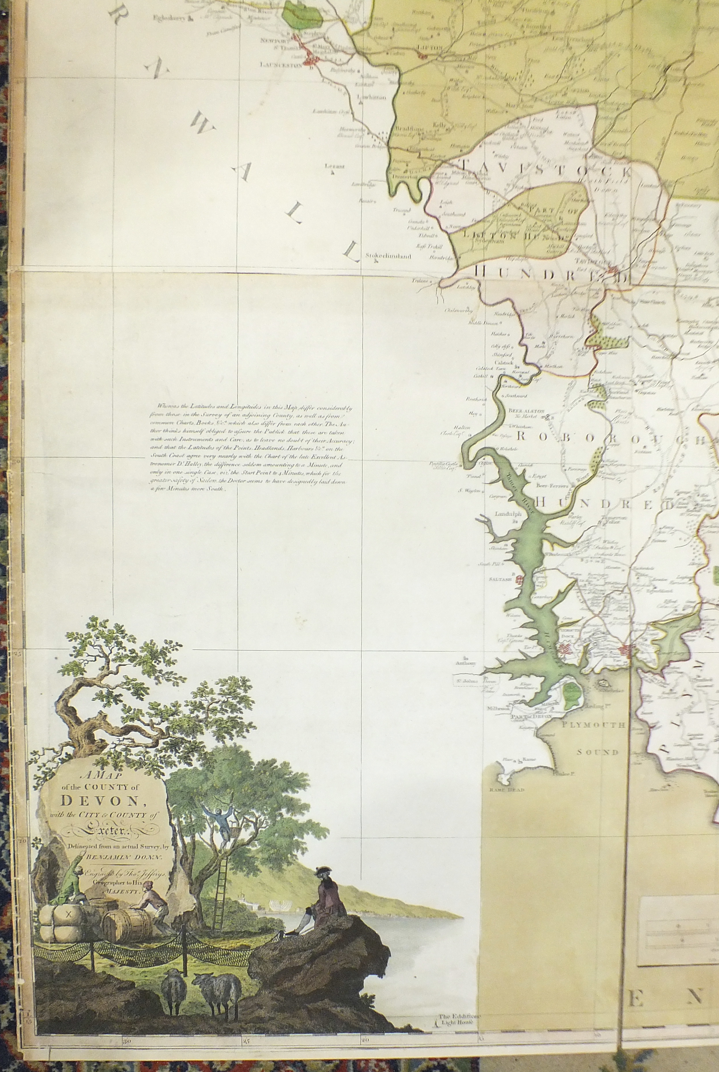 Donn (Benjamin), "A Map of the County of Devon with the City & County of Exeter, Delineated from - Bild 2 aus 5