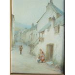 John White RI (1851-1933) HOME FROM SEA, POLPERRO Signed watercolour, titled on back board, 36 x