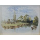 Francis P Barraud (1824-1901) NORWICH Signed and titled watercolour, 9.5 x 12.5cm.