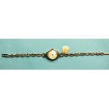 A lady's Eterna 9ct gold wrist watch, the case with inscription dated 1959, gross weight 15.8g, in