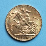 A 1913 full-sovereign.