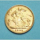 A 1903 half-sovereign.