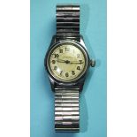 A Rolex 'Oyster Junior Sport' wrist watch c1940's, the two-tone dial with luminous Arabic