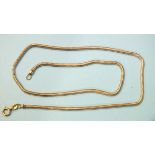 A 9ct gold snake-link neck chain, 40cm, 9.6g.