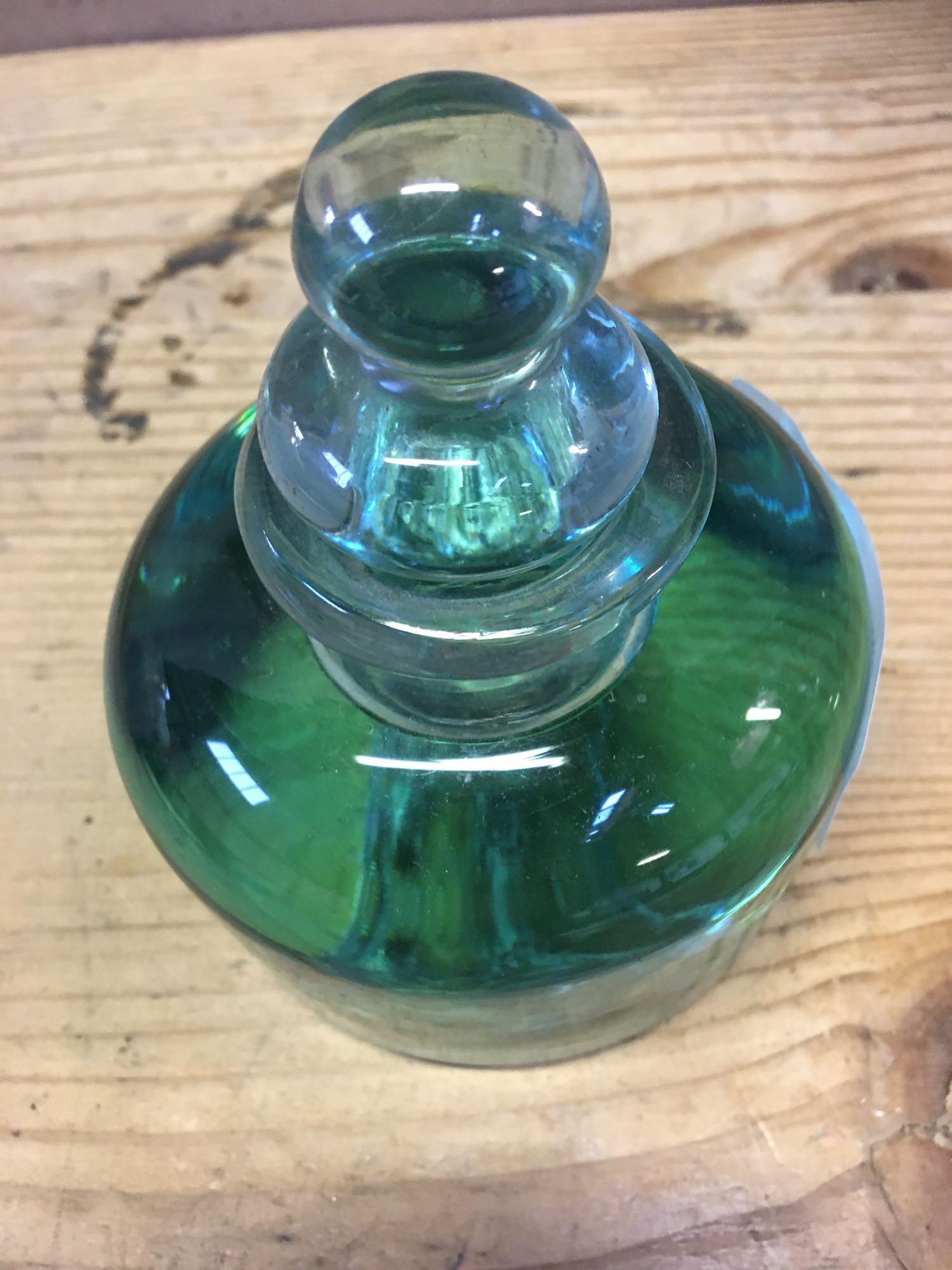 GLASS INKWELL PAPERWEIGHT (AF) - Image 2 of 4