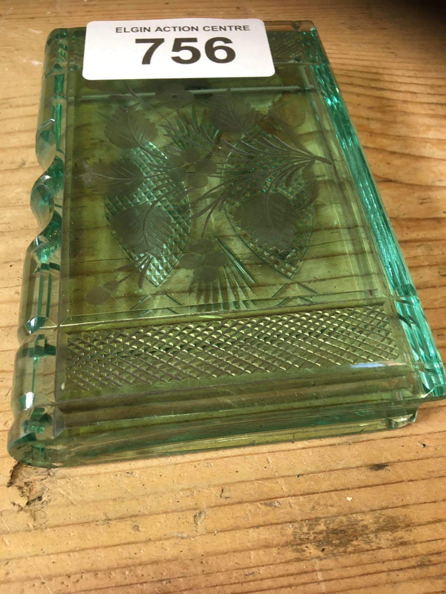 GLASS BOOK PAPERWEIGHT (AF)