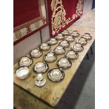 56 PCS HAMMERSLEY CHINA- SOME GILDING MISSING-CRACK BOWL (AF)