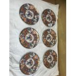 6 IMARI PLATES