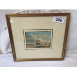 WC PAINTING SHIP, HORSE & CART