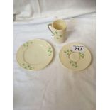 BELLEEK CUP & SAUCER & PLATE