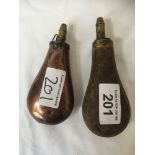 2 POWDER FLASKS (AF)