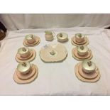 21 PCE PINK COALPORT TEA SET