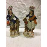 PAIR STAFFORDSHIRE FIGURES