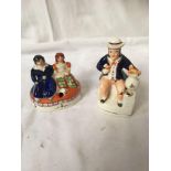 2 STAFFORDSHIRE PEN HOLDERS