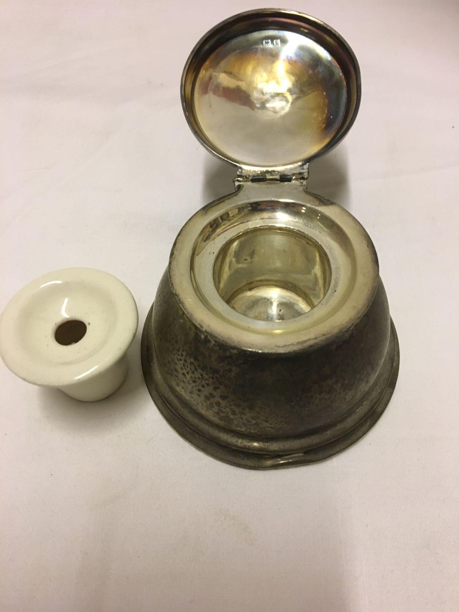 SILVER INKWELL - Image 3 of 6