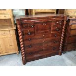 MAHOGANY CHEST DRAWERS