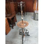 WROUGHT IRON & BRASS LAMP