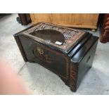 ORIENTAL CARVED TOP TRUNK