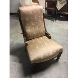 MAHOGANY FRAMED LADIES CHAIR