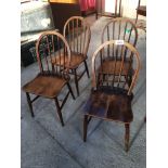 4 ERCOL KITCHEN CHAIRS (AF)
