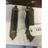 2 BRASS DOOR HANDLES