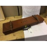 BOFS & CO LONDON LEATHER GUN CASE- NO KEY