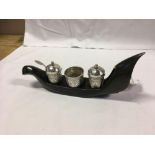 INDIAN SILVER CRUET SET