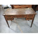 MAHOGANY INLAID WRITING TABLE