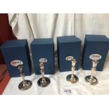 4 CARRS SILVER CANDLESTICKS